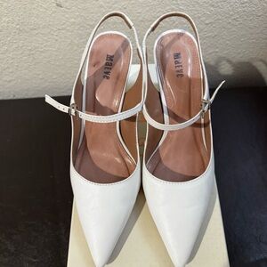 Classic White Wedge 3.5 Heels Size 6.5